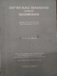 Image of Daftar buku beranotasi dengan rekomendasi